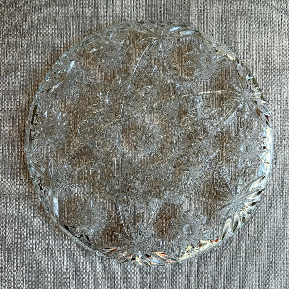 Vintage 1960s Anchor Hocking Star of David Eapc Prescut Serving Tray Platter